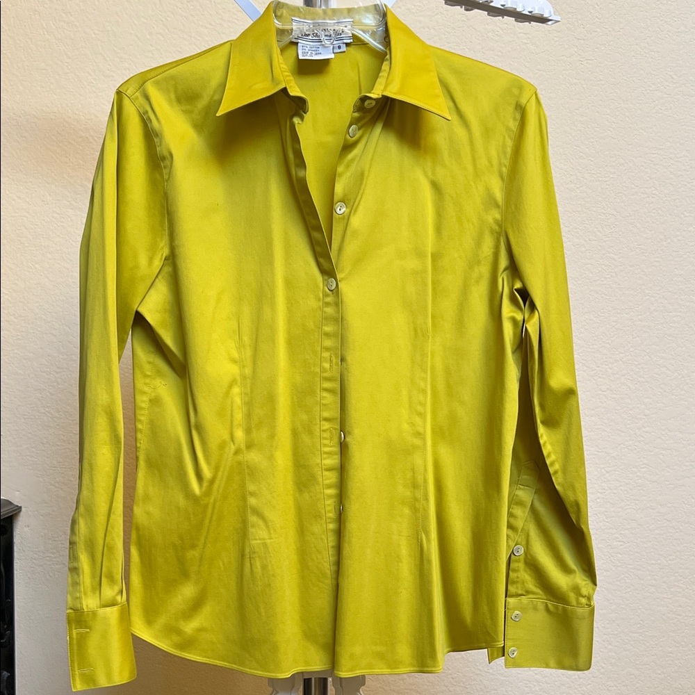 Elegant Yellow Button Down Shirt for Women